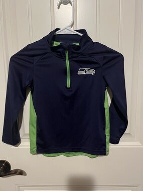 NFL Kids Navy and Lime Green Long-Sleeve